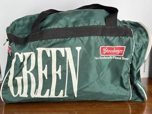 Steinlager Duffle Bag Green New Zealand’s Finest Beer Vintage Sports Gym Soccer